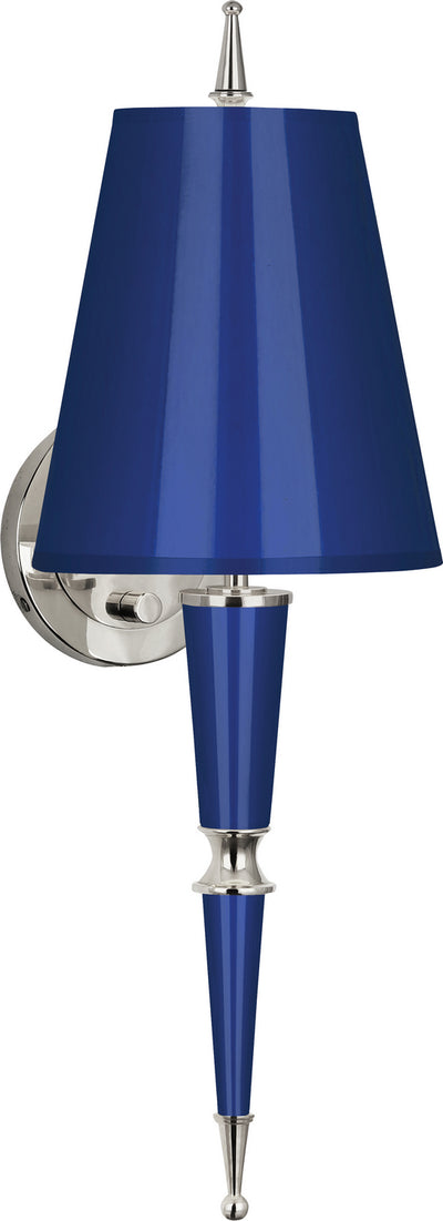 Robert Abbey - C603 - One Light Wall Sconce - Jonathan Adler Versailles - Navy Lacquered Paint w/Polished Nickel