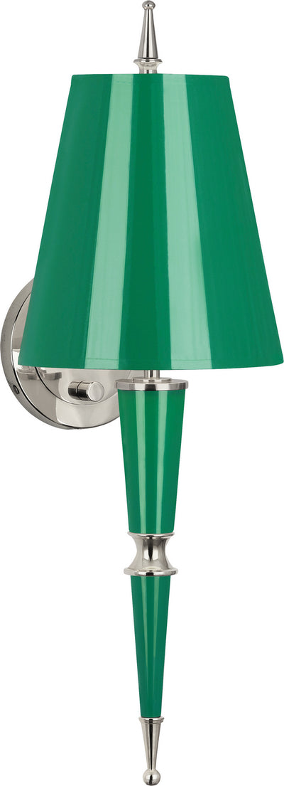 Robert Abbey - G603 - One Light Wall Sconce - Jonathan Adler Versailles - Emerald Lacquered Paint w/Polished Nickel