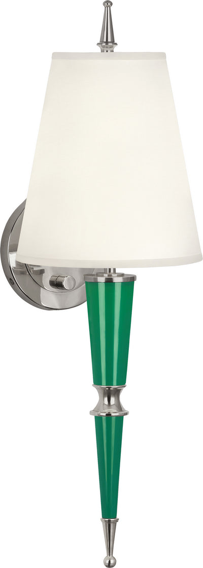 Robert Abbey - G603X - One Light Wall Sconce - Jonathan Adler Versailles - Emerald Lacquered Paint w/Polished Nickel
