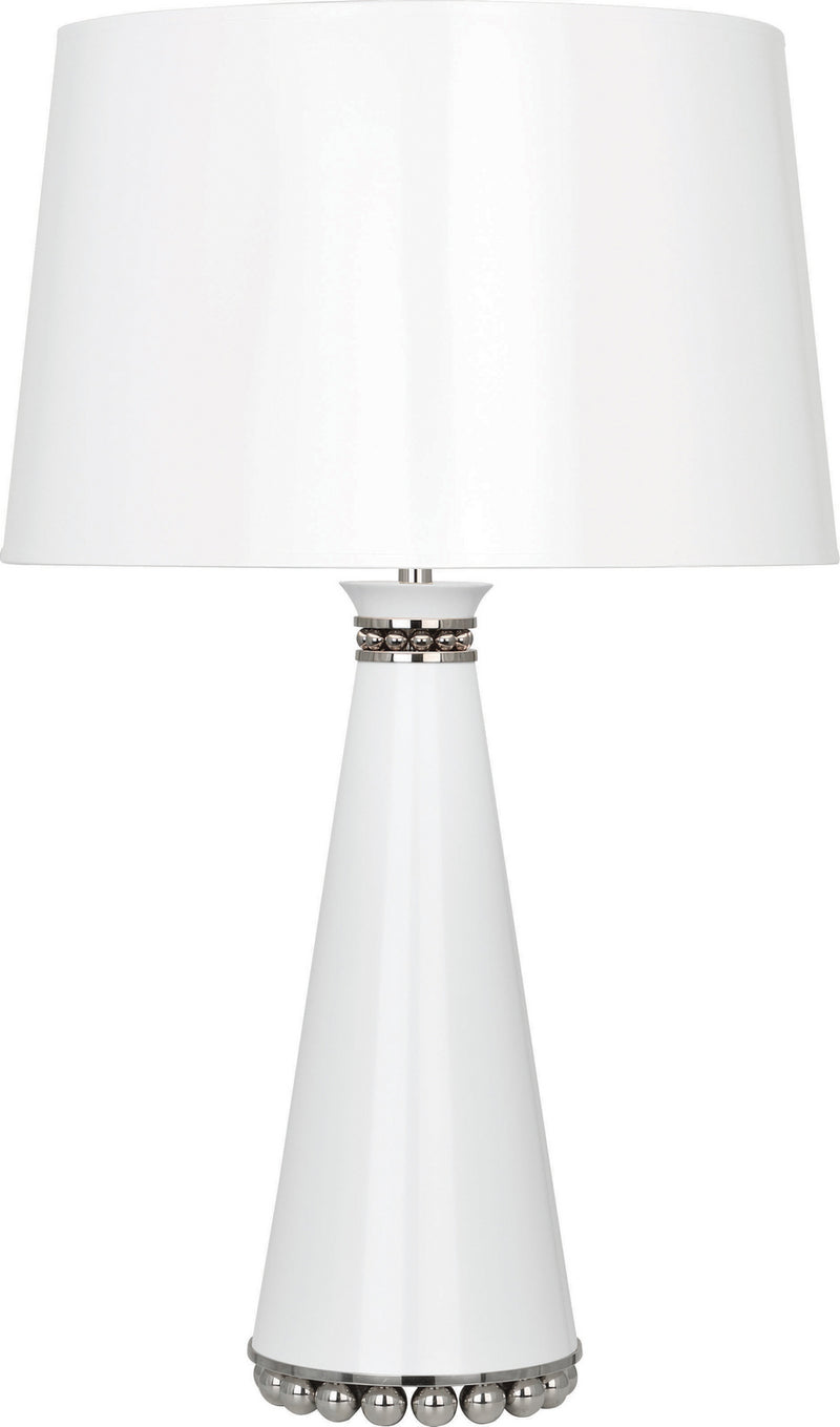 Robert Abbey - LY45 - One Light Table Lamp - Pearl - Lily Lacquered Paint and Polished Nickel