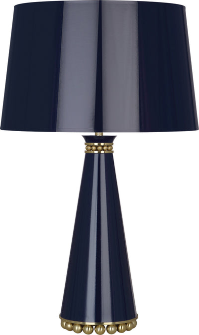 Robert Abbey - MB44 - One Light Table Lamp - Pearl - Midnight Blue Lacquered Paint w/Modern Brass