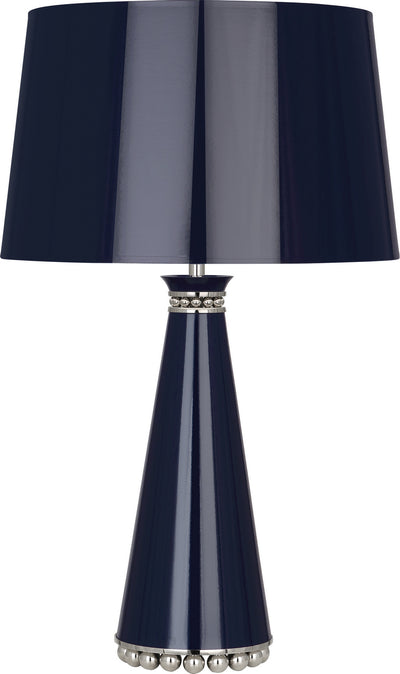 Robert Abbey - MB45 - One Light Table Lamp - Pearl - Midnight Blue Lacquered Paint w/Polished Nickel