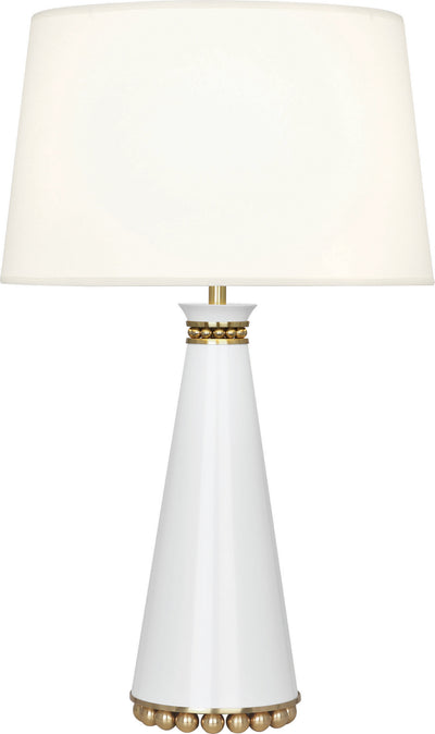 Robert Abbey - LY44X - One Light Table Lamp - Pearl - Lily Lacquered Paint and Modern Brass