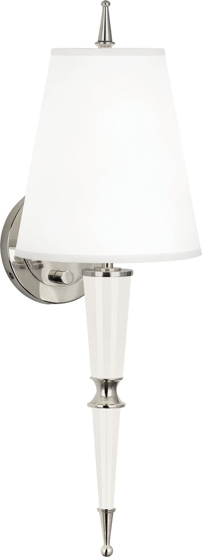 Robert Abbey - W603X - One Light Wall Sconce - Jonathan Adler Versailles - Lily Lacquered Paint w/Polished Nickel