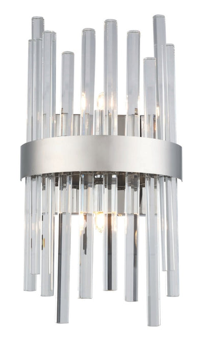 Elegant Lighting - 3000W8C - Two Light Wall Sconce - Dallas - Chrome & Clear