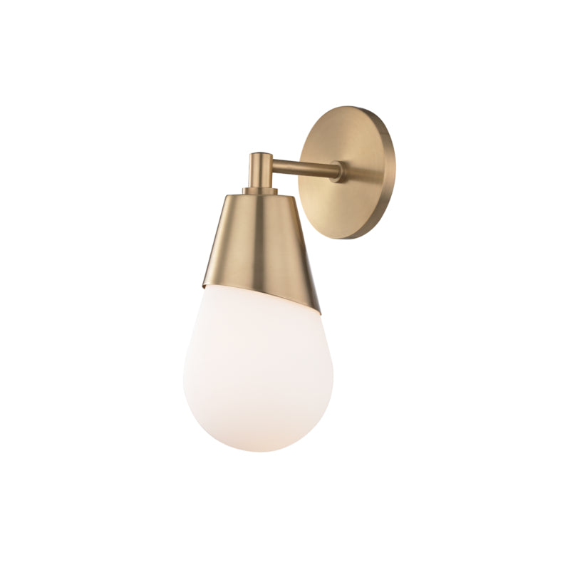 Mitzi - H101101-AGB - One Light Wall Sconce - Cora - Aged Brass