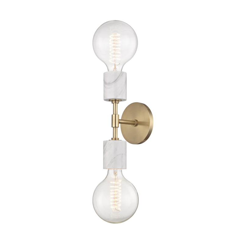 Mitzi - H120102-AGB - Two Light Wall Sconce - Asime - Aged Brass