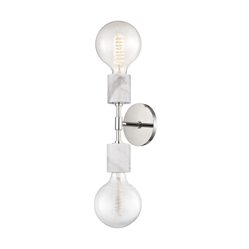 Mitzi - H120102-PN - Two Light Wall Sconce - Asime - Polished Nickel