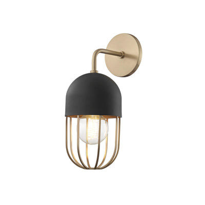 Mitzi - H145101-AGB/BK - One Light Wall Sconce - Haley - Aged Brass/Black