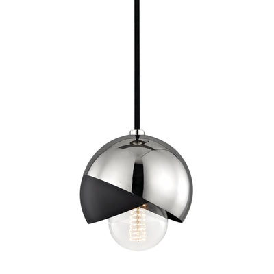 Mitzi - H168701-PN/BK - One Light Pendant - Emma - Polished Nickel/Black