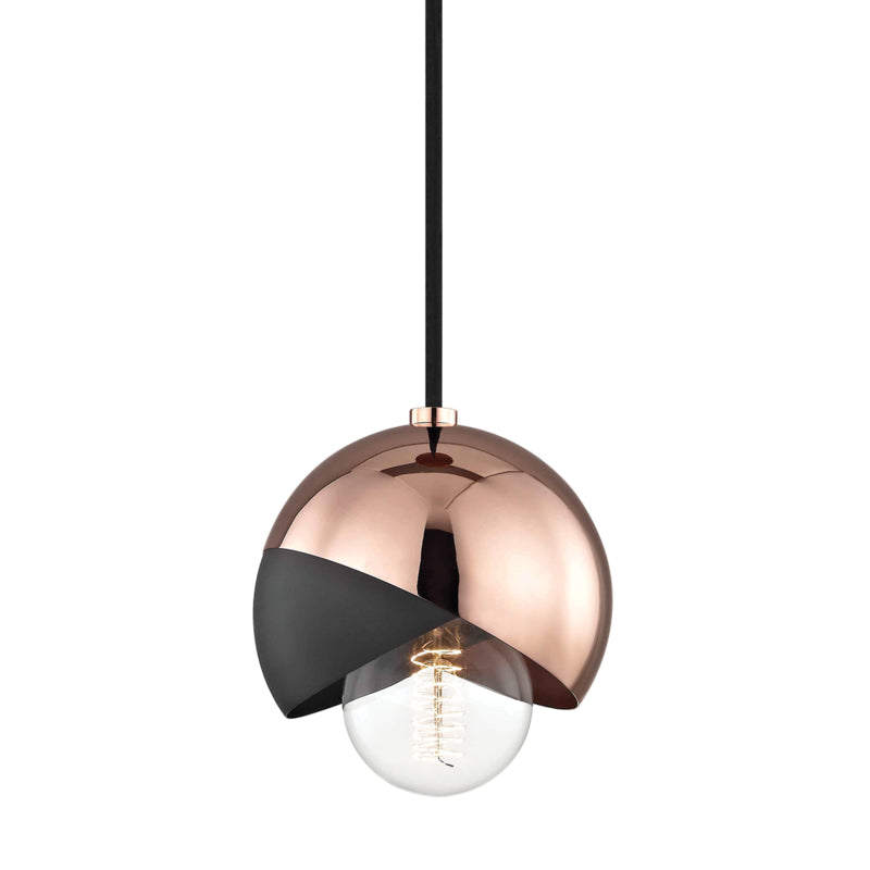 Mitzi - H168701-POC/BK - One Light Pendant - Emma - Polished Copper/Black