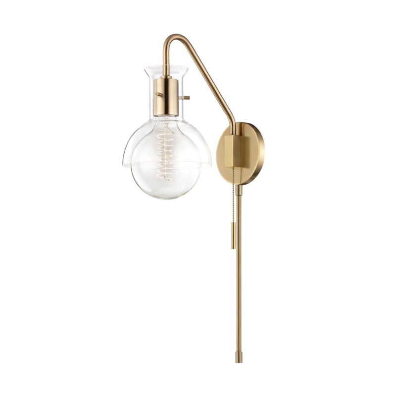 Mitzi - HL111101G-AGB - One Light Wall Sconce With Plug - Riley - Aged Brass