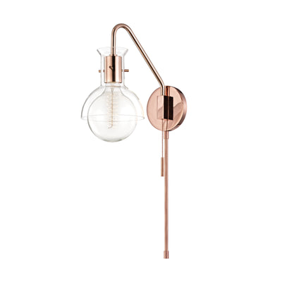 Mitzi - HL111101G-POC - One Light Wall Sconce With Plug - Riley - Polished Copper