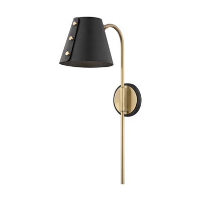 Mitzi - HL174201-AGB/BK - LED Wall Sconce With Plug - Meta - Aged Brass/Black