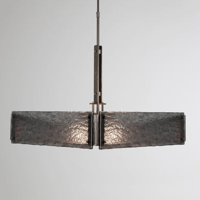 Hammerton Studio - CHB0026-0A-SN-SG-001-E2 - Four Light Chandelier - Urban Loft - Satin Nickel