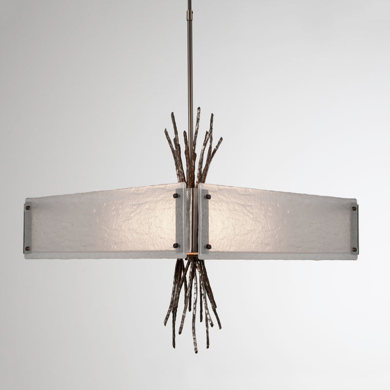 Hammerton Studio - CHB0032-0D-SN-FG-001-E2 - Four Light Chandelier - Ironwood - Satin Nickel