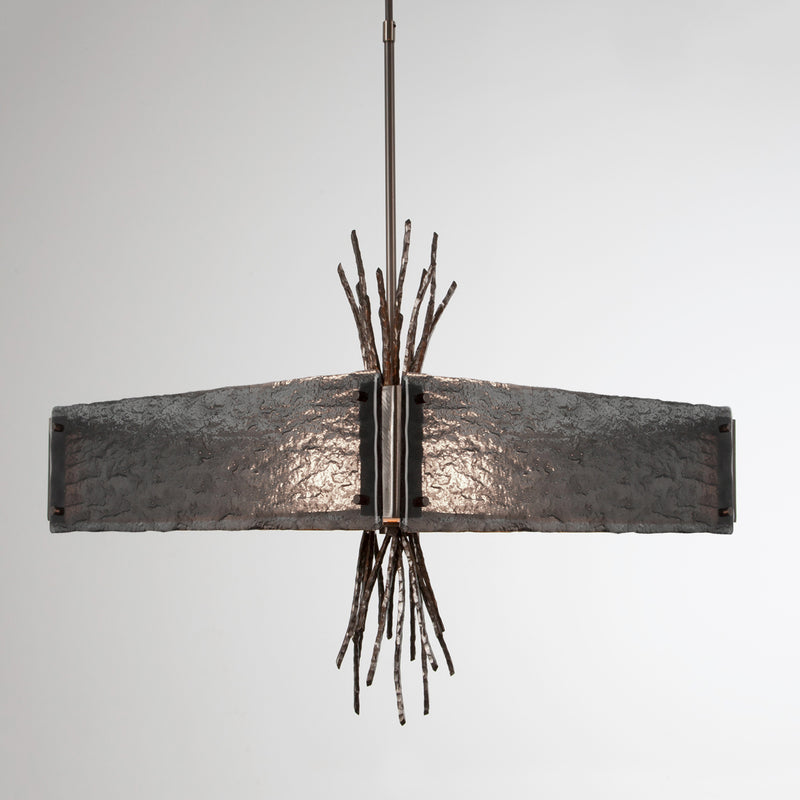 Hammerton Studio - CHB0032-0D-SN-SG-001-E2 - Four Light Chandelier - Ironwood - Satin Nickel
