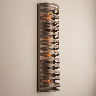 Hammerton Studio - CSB0013-24-FB-0-E2 - Four Light Wall Sconce - Tempest - Flat Bronze