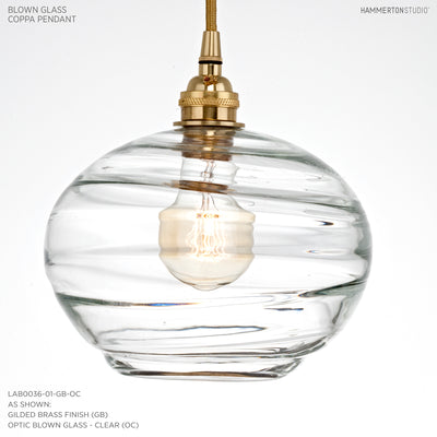 Hammerton Studio - LAB0036-01-GB-OC-C01-E2 - One Light Pendant - Coppa - Gilded Brass