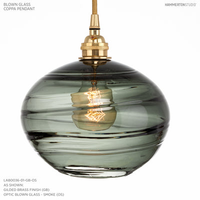 Hammerton Studio - LAB0036-01-GB-OS-C01-E2 - One Light Pendant - Coppa - Gilded Brass