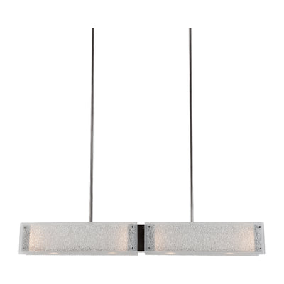 Hammerton Studio - PLB0044-44-GM-FR-001-L1 - LED Linear Suspension - Textured Glass - Gunmetal