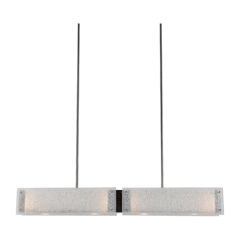 Hammerton Studio - PLB0044-44-GM-FR-001-L1 - LED Linear Suspension - Textured Glass - Gunmetal