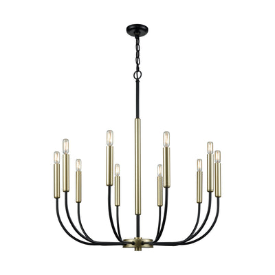 ELK Home - D3545 - Ten Light Chandelier - Transatlantique - Aged Brass