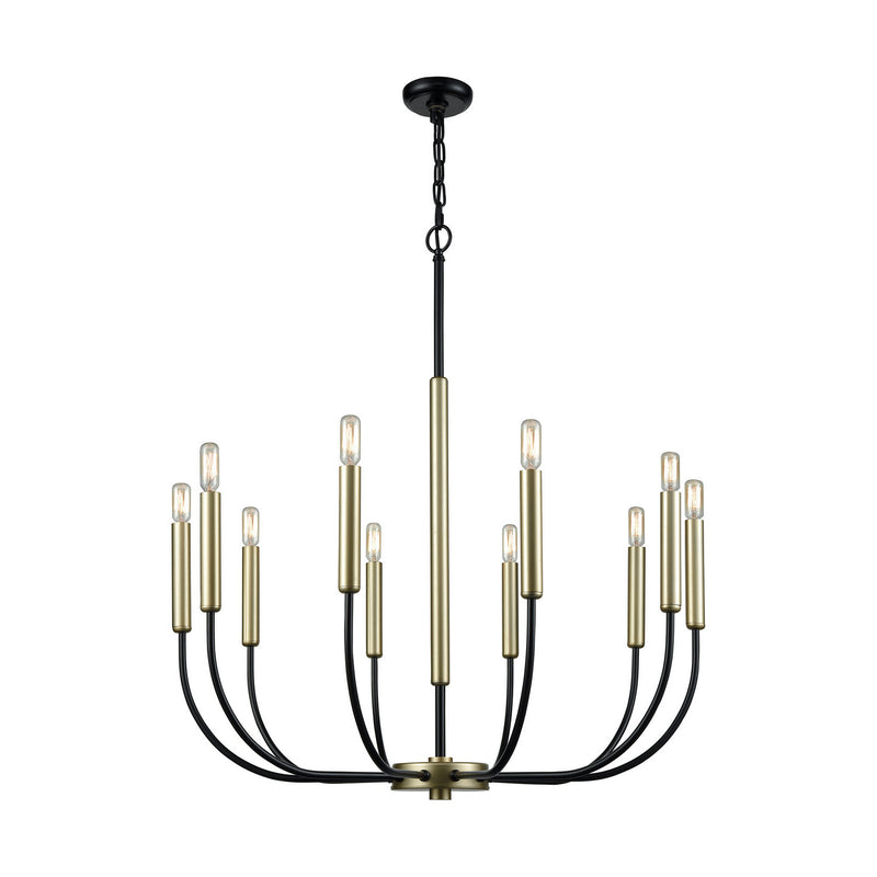 ELK Home - D3545 - Ten Light Chandelier - Transatlantique - Aged Brass