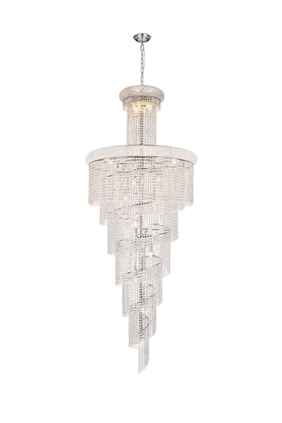 Elegant Lighting - V1800SR36C/RC - 32 Light Chandelier - Spiral - Chrome