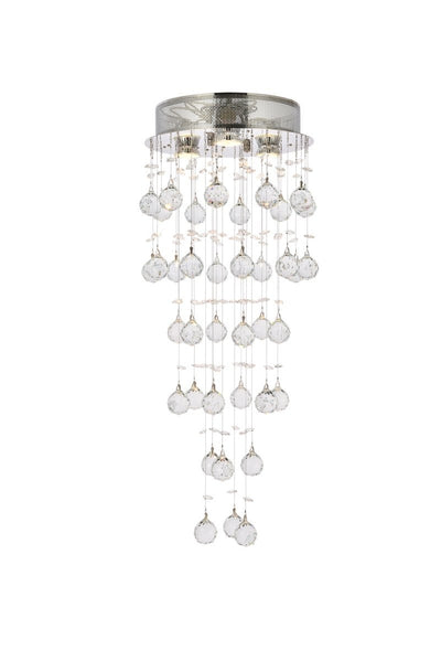 Elegant Lighting - V2006F12C/RC - Three Light Flush Mount - Galaxy - Chrome