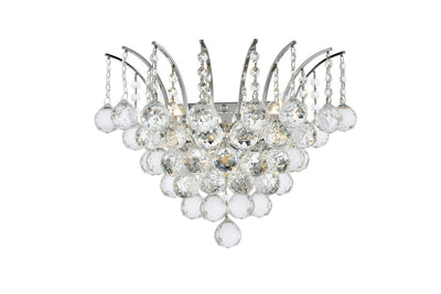Elegant Lighting - V8031W16C/RC - Three Light Wall Sconce - Victoria - Chrome