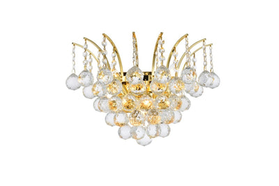 Elegant Lighting - V8031W16G/RC - Three Light Wall Sconce - Victoria - Gold