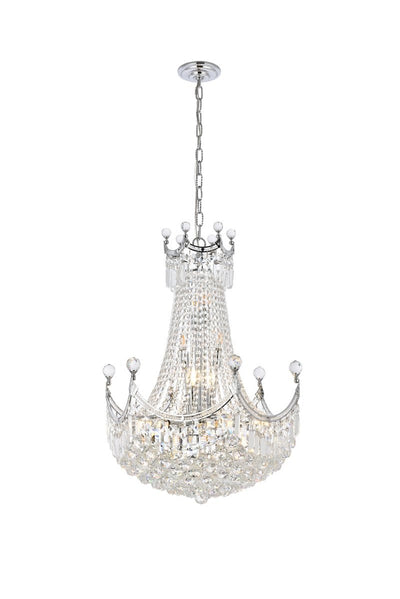 Elegant Lighting - V8949D24C/RC - 15 Light Chandelier - Corona - Chrome