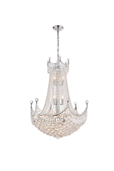 Elegant Lighting - V8949D30C/RC - 24 Light Chandelier - Corona - Chrome