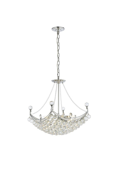 Elegant Lighting - V9800D20C/RC - Eight Light Chandelier - Corona - Chrome