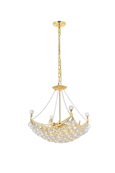 Elegant Lighting - V9800D20G/RC - Eight Light Chandelier - Corona - Gold
