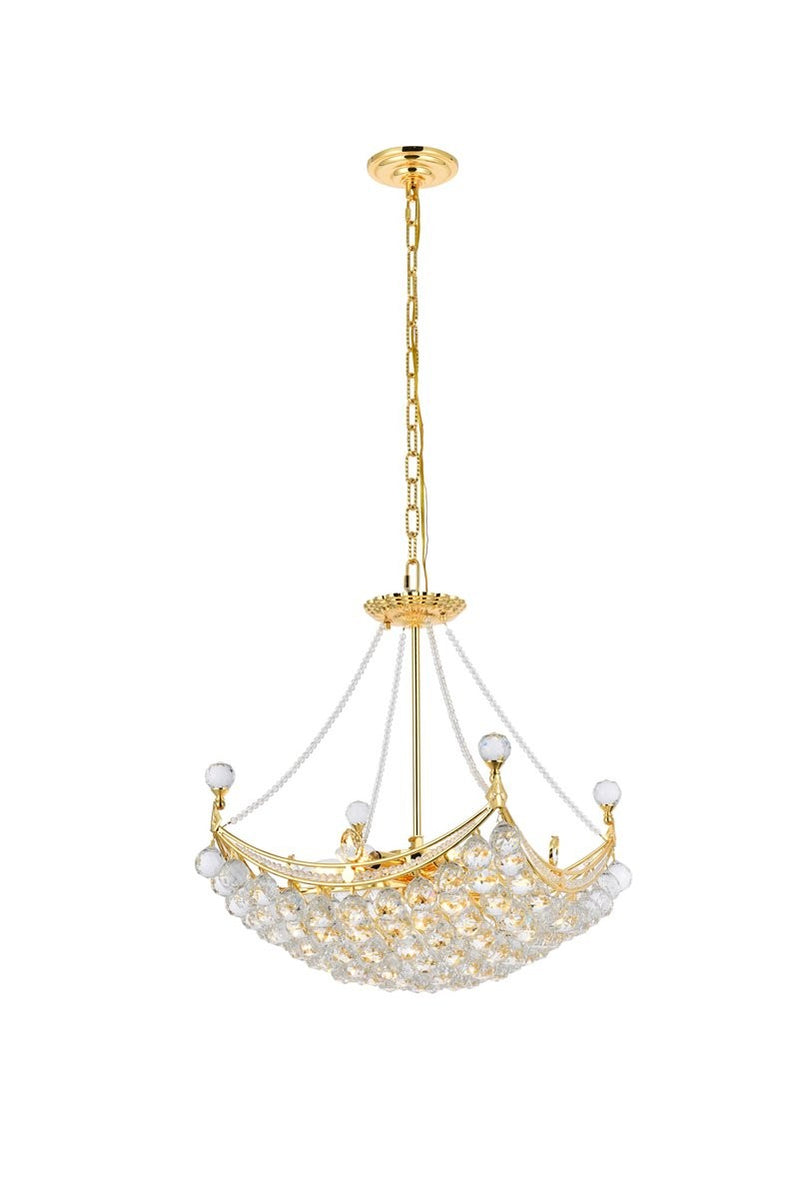 Elegant Lighting - V9800D20G/RC - Eight Light Chandelier - Corona - Gold