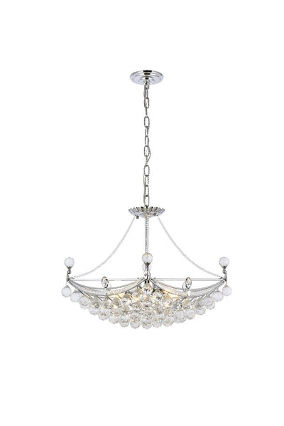 Elegant Lighting - V9800D24C/RC - Six Light Chandelier - Corona - Chrome