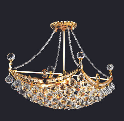 Elegant Lighting - V9800D24G/RC - Six Light Chandelier - Corona - Gold