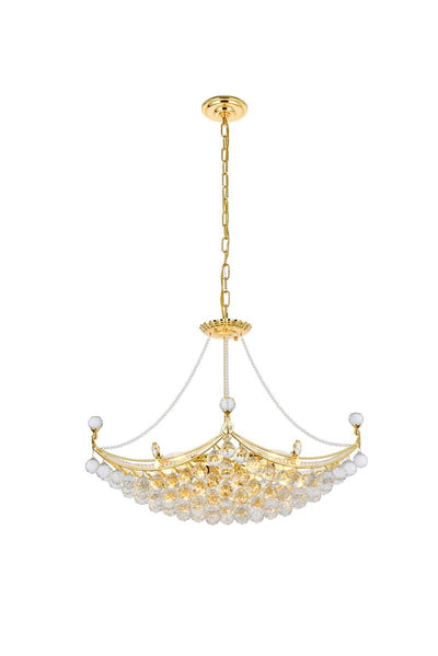 Elegant Lighting - V9800D28G/RC - Eight Light Chandelier - Corona - Gold