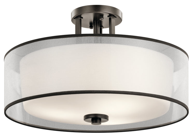 Kichler - 43194MIZ - Three Light Semi Flush Mount - Tallie - Mission Bronze