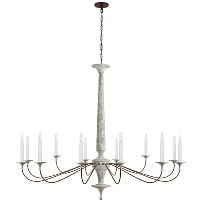 Visual Comfort Signature - SK 5350SWH/NR - 12 Light Chandelier - Bordeaux - Swedish White and Natural Rust