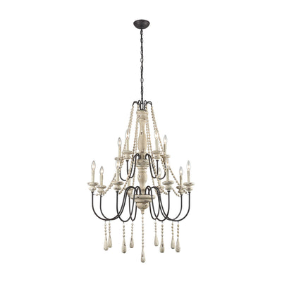 ELK Home - 3215-006 - 12 Light Chandelier - Sommieres - Antique French Cream