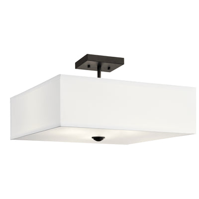 Kichler - 43693OZ - Three Light Semi Flush Mount - Shailene - Olde Bronze