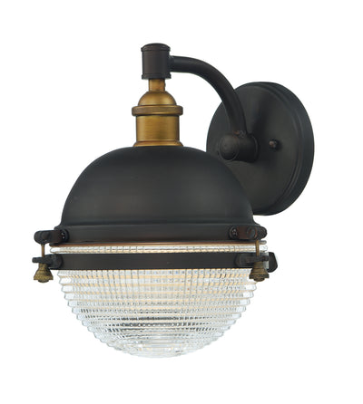 Maxim - 10182OIAB - One Light Outdoor Wall Lantern - Portside - Oil Rubbed Bronze / Antique Brass