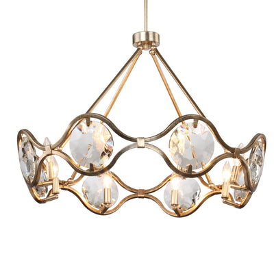 Crystorama - QUI-7628-DT - Eight Light Chandelier - Quincy - Distressed Twilight