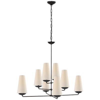 Visual Comfort Signature - ARN 5205AI-L - Eight Light Chandelier - Fontaine - Aged Iron