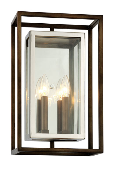 Troy Lighting - B6513-BRZ/SS - Two Light Wall Mount - Morgan - Bronze With Polished Stainless