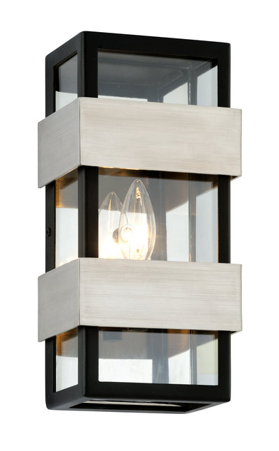 Troy Lighting - B6521 - One Light Wall Mount - Dana Point - Black With Brushed Stainless