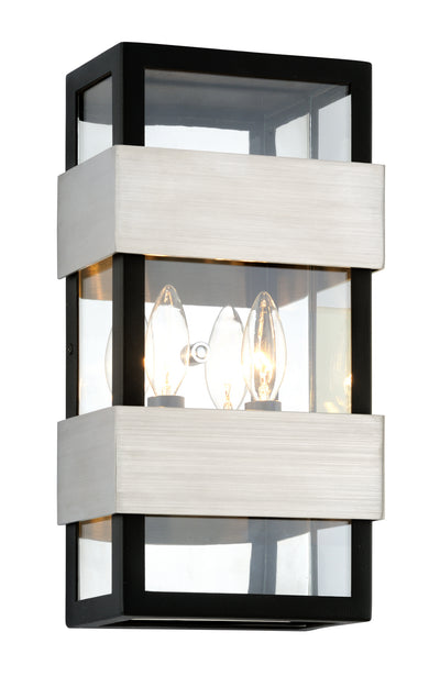 Troy Lighting - B6522 - Two Light Wall Sconce - Dana Point - Black With Brushed Stainless
